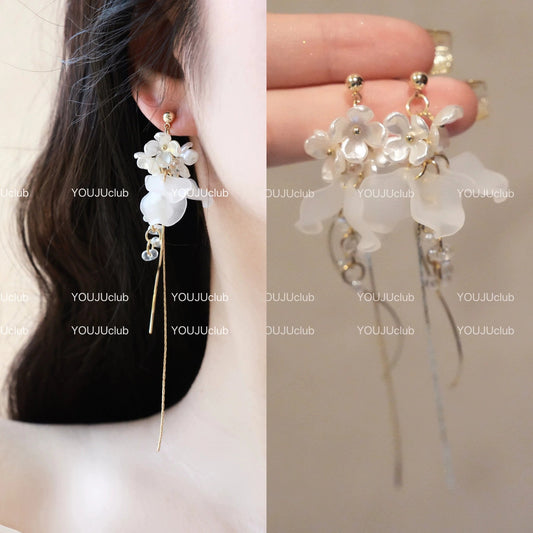 花朵流蘇復古耳環－商品主圖｜https://igowo.tw/