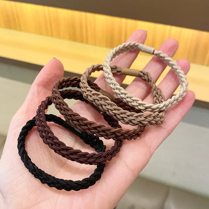 棕色彈力繩簡約髮圈－商品主圖｜https://igowo.tw/