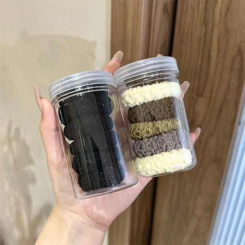 彈力繩簡約髮圈－棕款實拍｜https://igowo.tw/