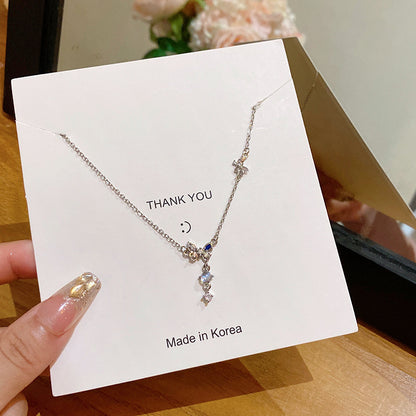 精致微鑲閃鋯高級感鈦鋼項鏈