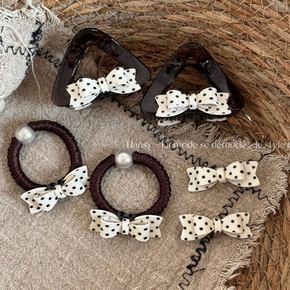 彈力繩蝴蝶結髮圈－商品主圖｜https://igowo.tw/