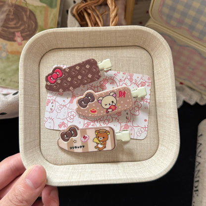 棕色小熊領結髮夾－商品主圖｜https://igowo.tw/