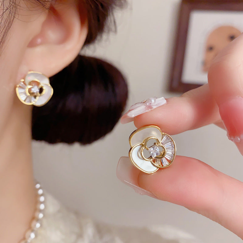 S925貝殼簡約耳釘－商品主圖｜https://igowo.tw/