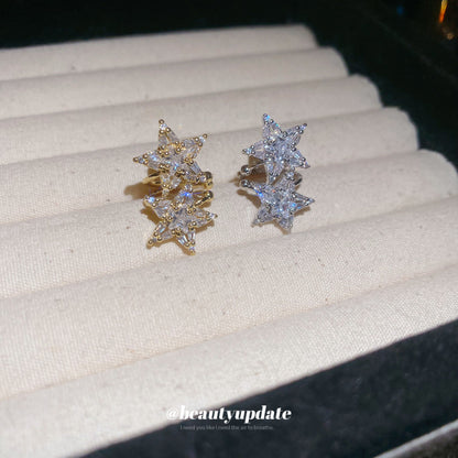 鋯石簡約星星無耳洞耳骨夾小眾設計時尚耳夾耳環輕奢高級感耳飾女