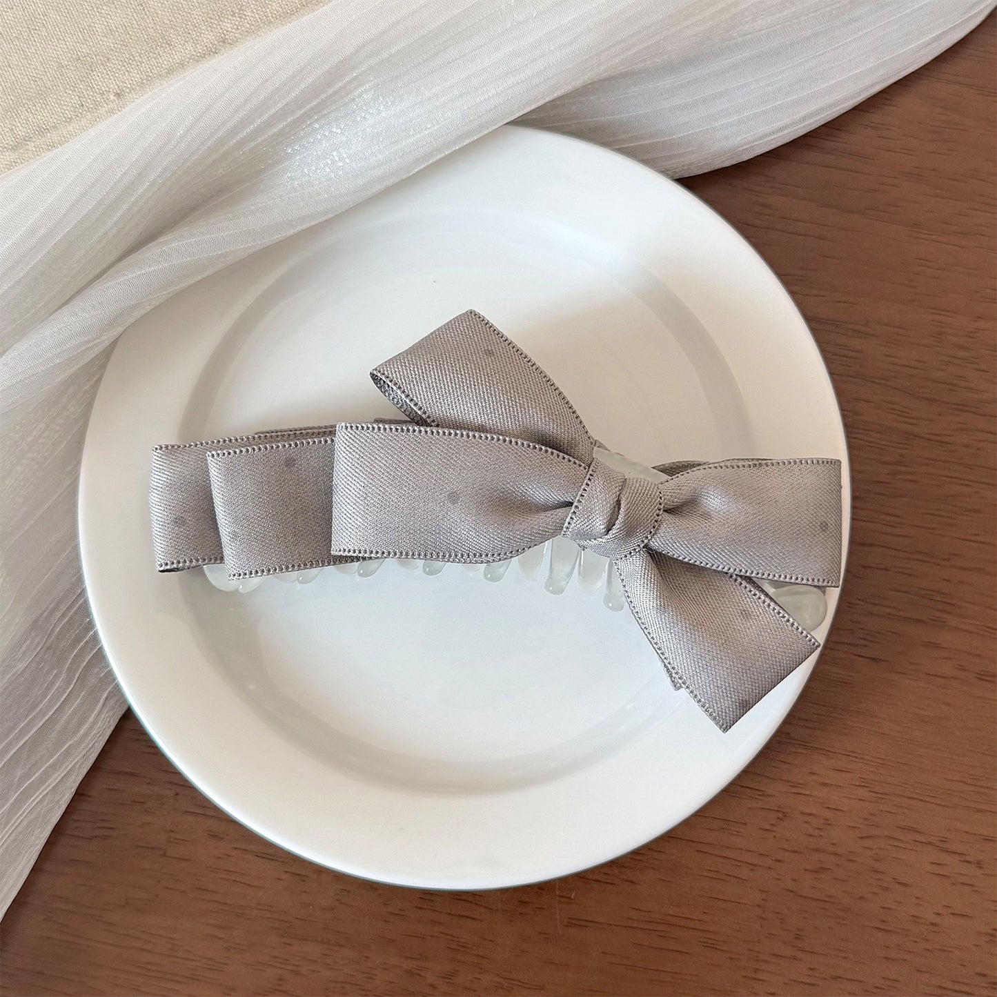 波點蝴蝶結髮夾