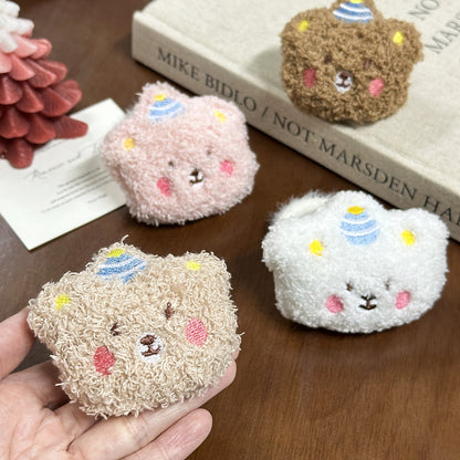 絨面小熊髮圈－商品主圖｜https://igowo.tw/