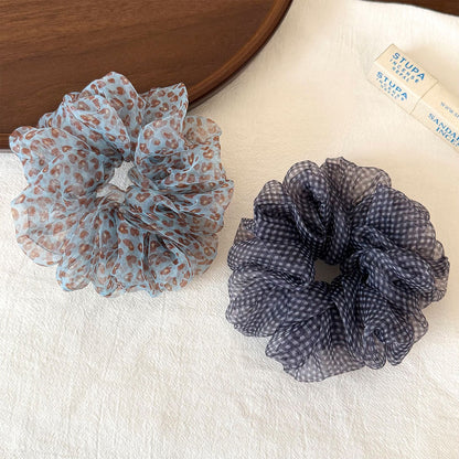 網紗豹紋大腸圈髮圈－商品主圖｜https://igowo.tw/