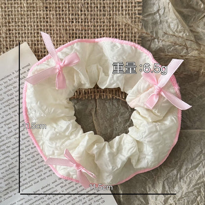 粉色蝴蝶結簡約髮圈