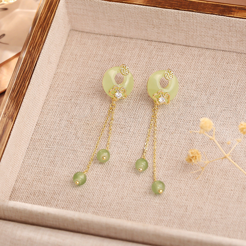 平安扣流蘇復古耳環－商品主圖｜https://igowo.tw/