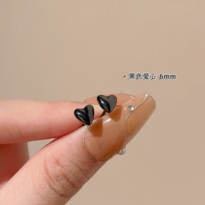 彩色陶瓷耳釘