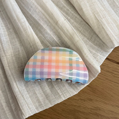 格紋簡約鯊魚夾