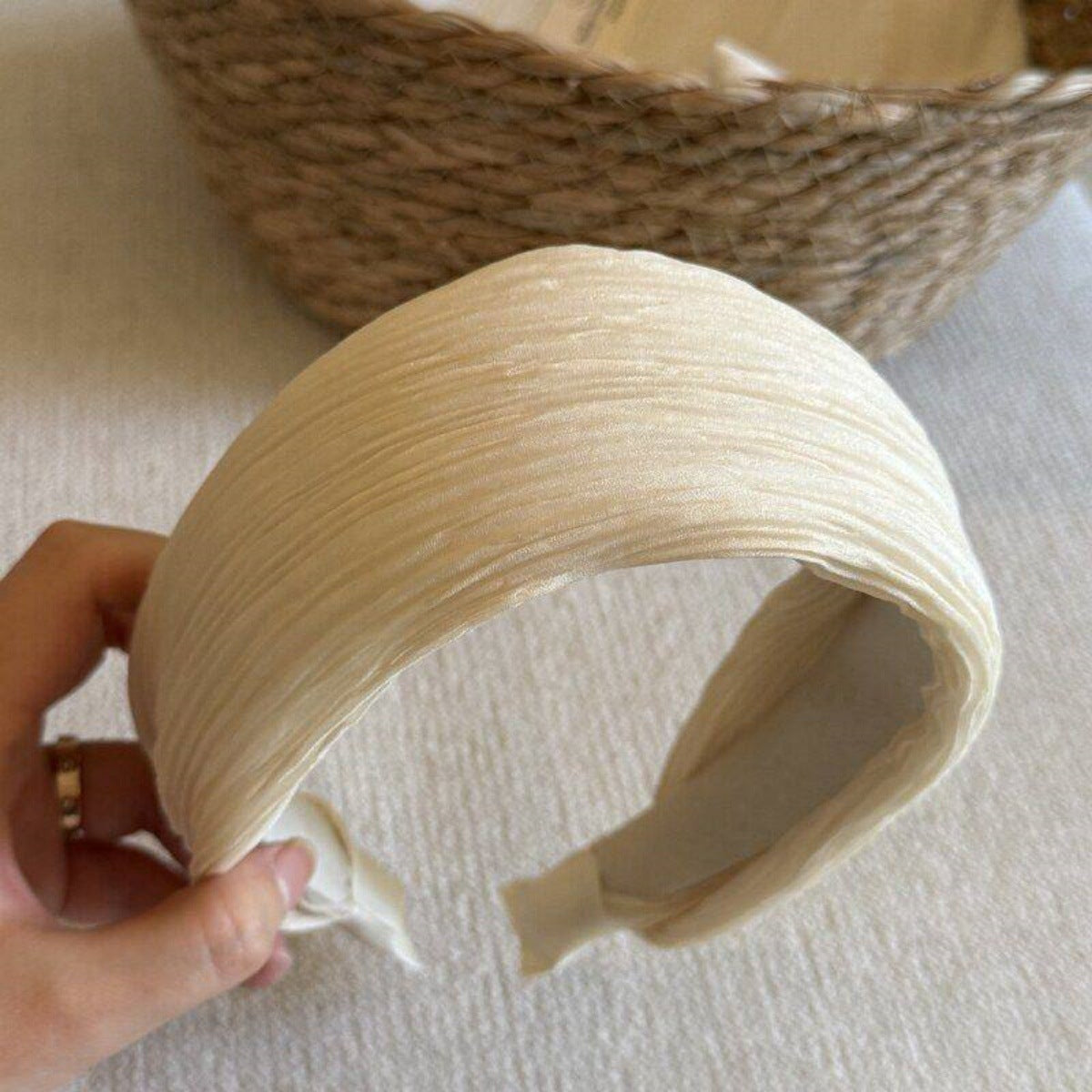 寬版復古髮箍