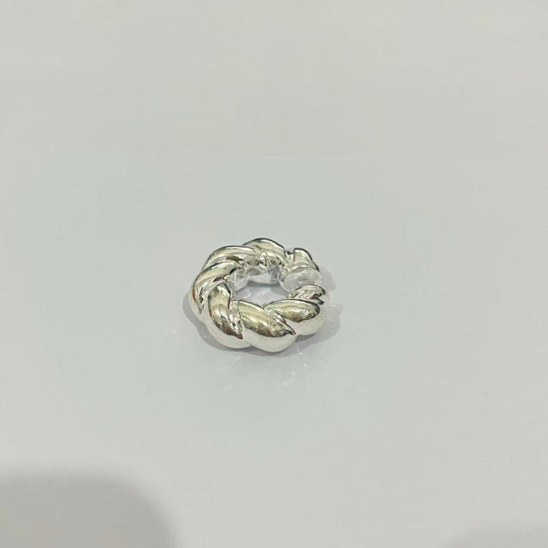 金屬格紋免耳洞耳夾