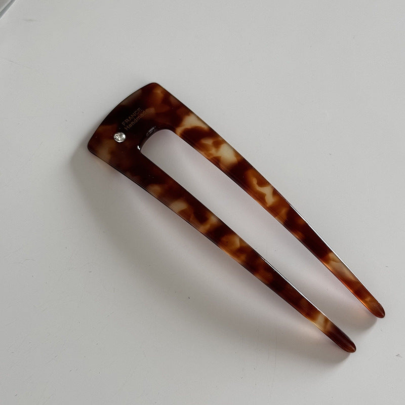 醋酸板材豹紋復古髮簪