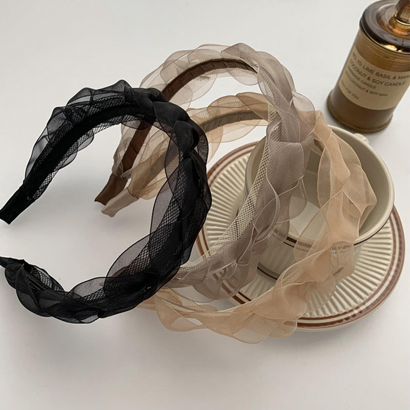 網紗簡約髮箍－商品主圖｜https://igowo.tw/