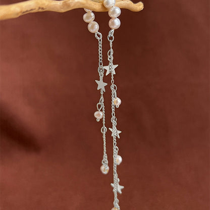 超仙絕美星星珍珠耳夾女無耳洞復古優雅氣質耳骨夾設計感小眾耳飾
