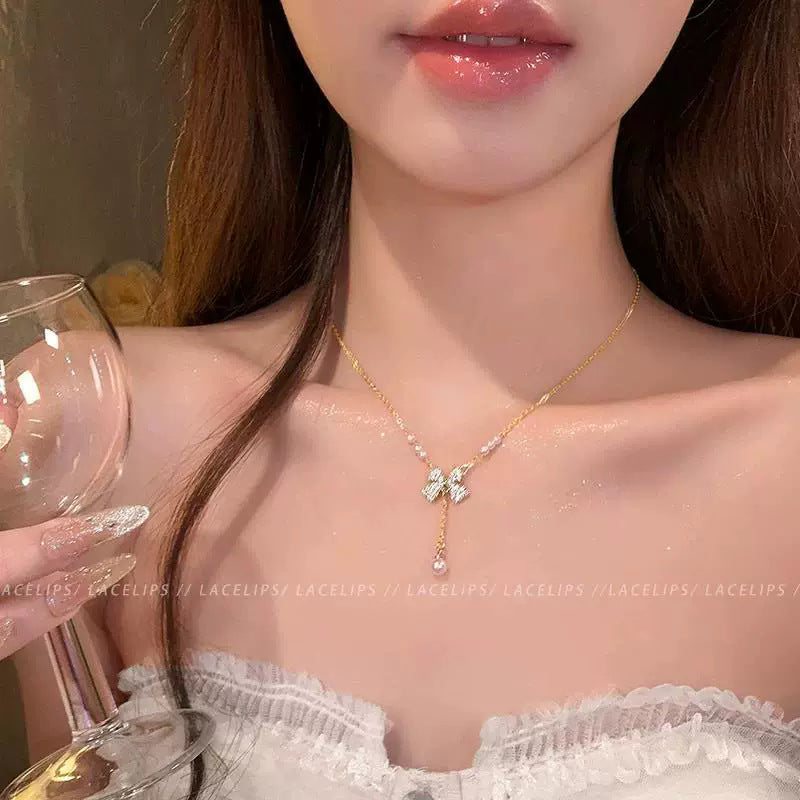 鋯石鈦鋼水滴墜飾項鍊－細節特寫92｜https://igowo.tw/