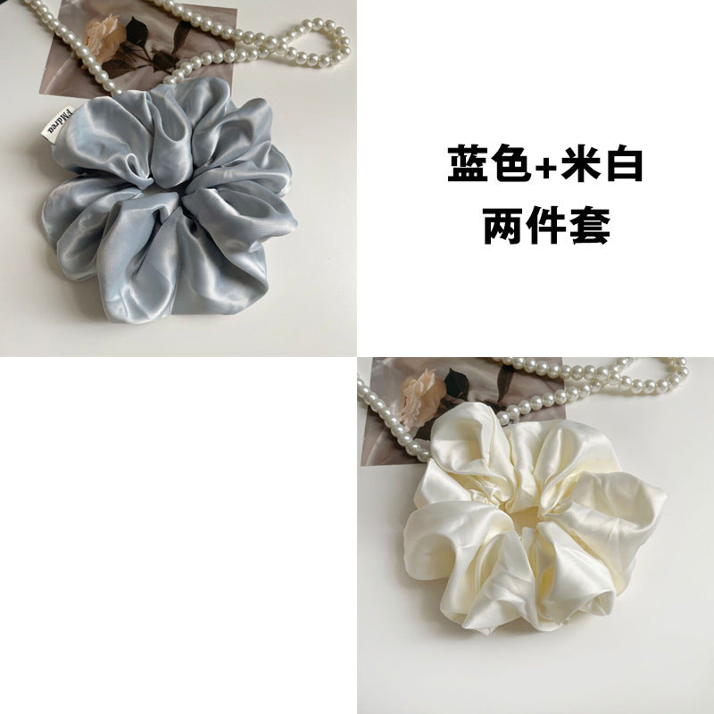 彈力繩大腸圈復古髮圈－細節特寫5｜https://igowo.tw/