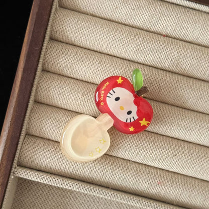 貓咪蘋果髮夾