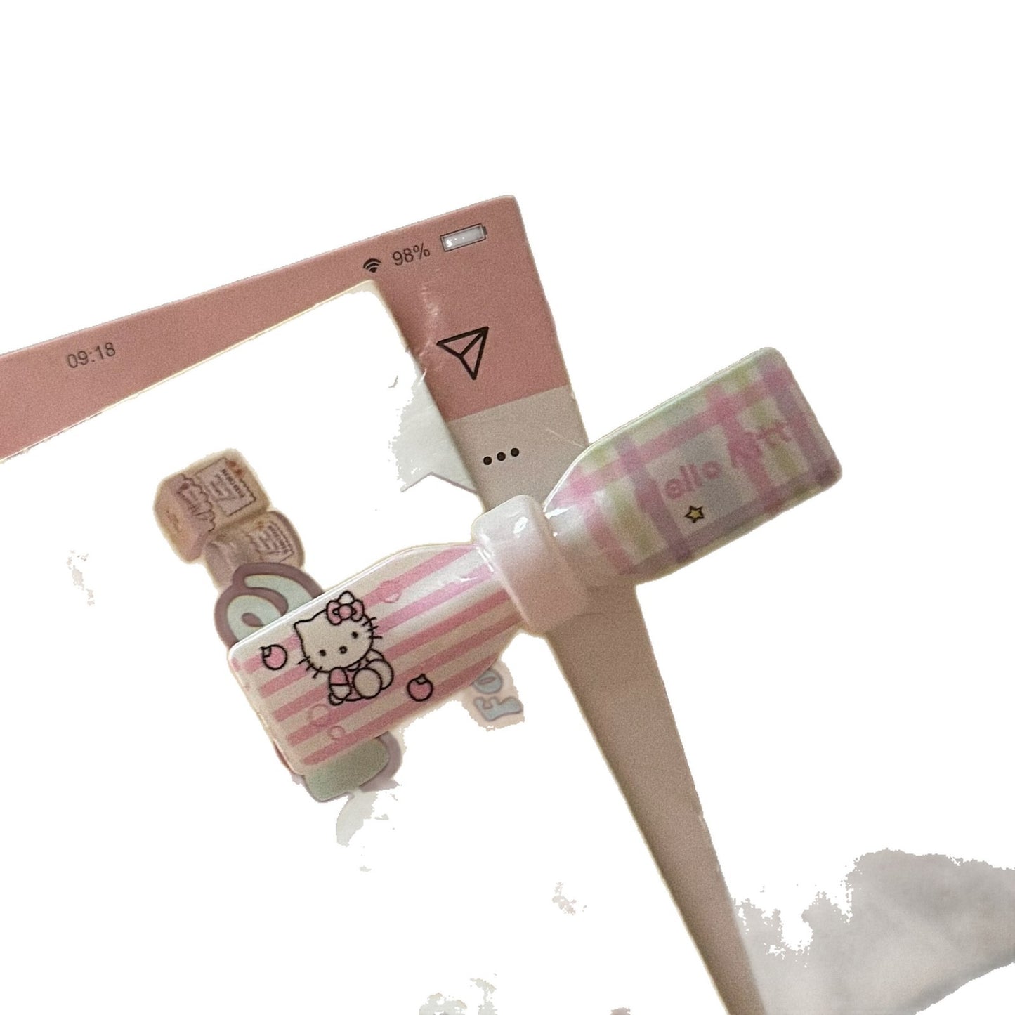 繽紛貓咪領結髮夾－紫色領結髮夾款細節3｜https://igowo.tw/