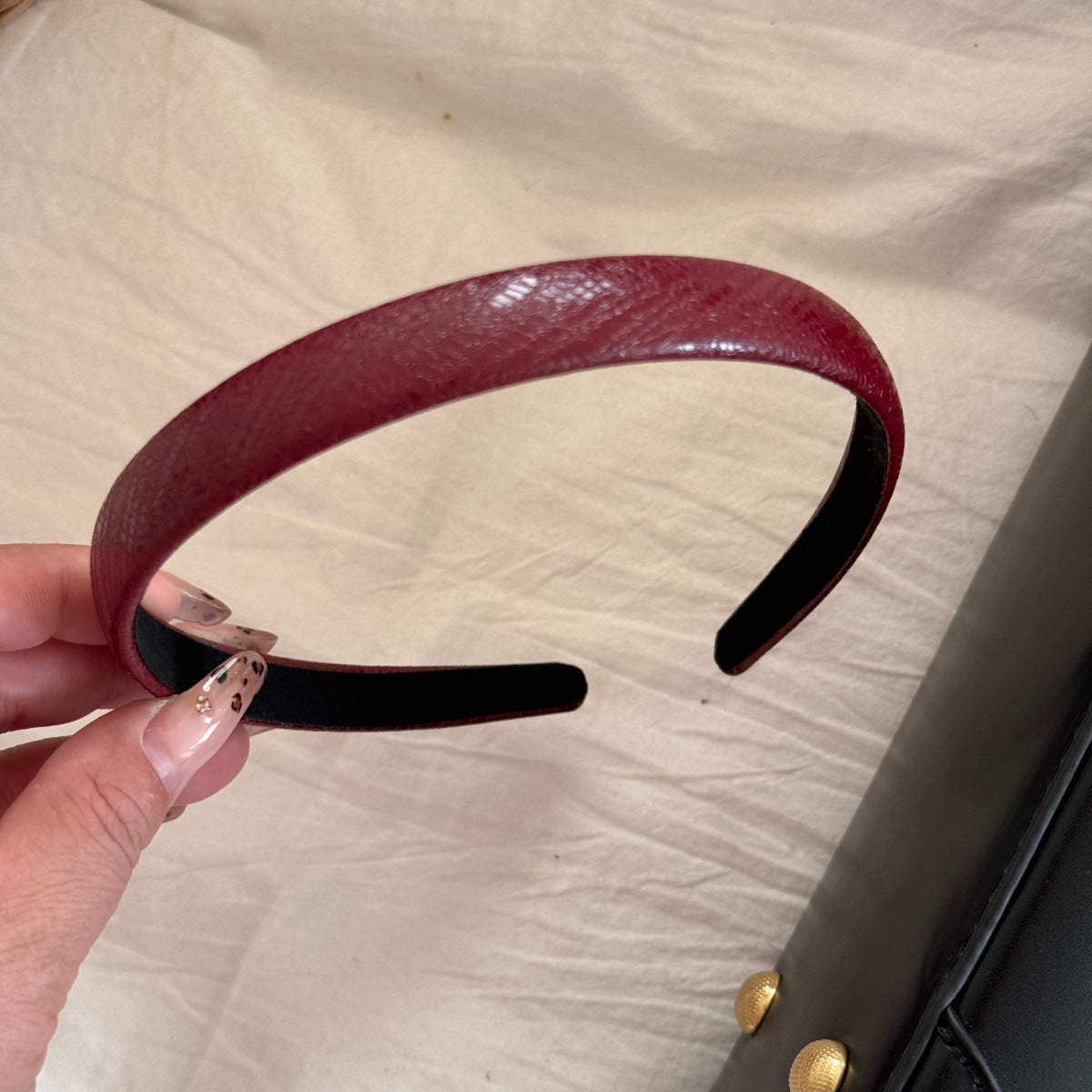 皮革簡約髮箍