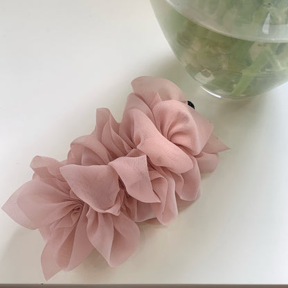 網紗花朵髮夾