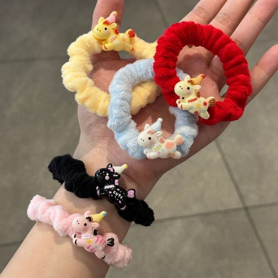 彈力繩小馬卡通髮圈－商品主圖｜https://igowo.tw/