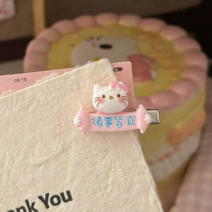 繽紛貓咪文字髮夾