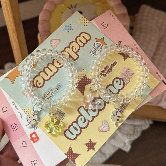 花朵簡約髮圈－商品主圖｜https://igowo.tw/