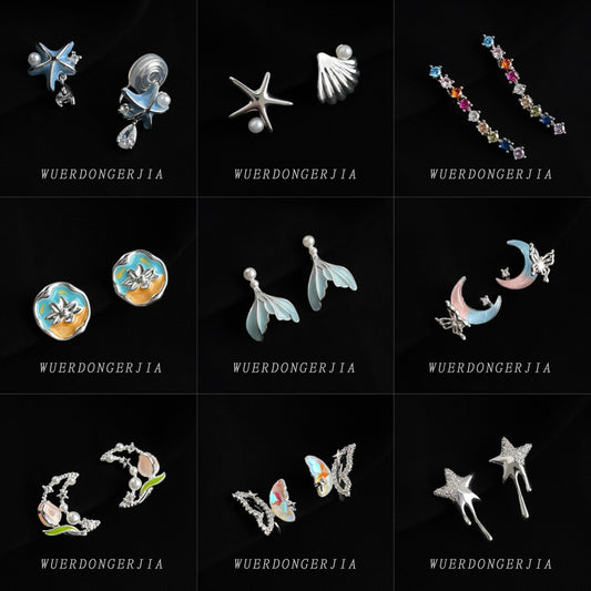 金色雙層免耳洞耳夾－商品主圖｜https://igowo.tw/