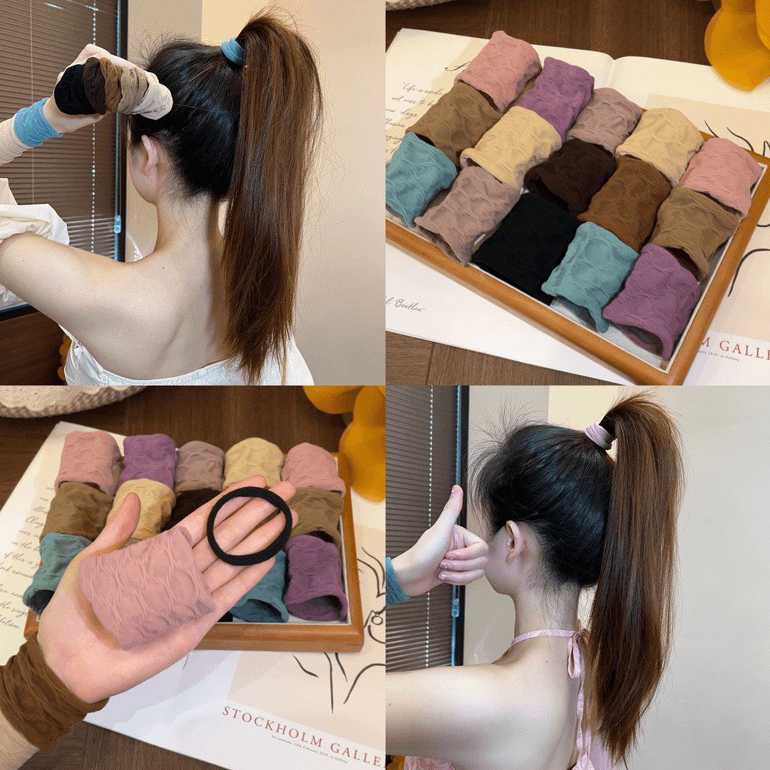 彈力繩寬版髮圈－商品主圖｜https://igowo.tw/