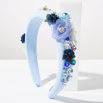 花朵鑲鑽髮箍