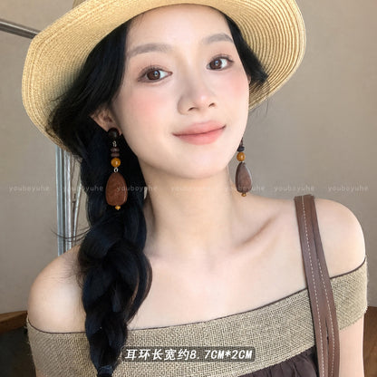 幾何垂墜復古耳釘