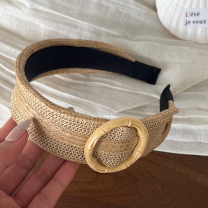 編織圓圈寬版髮箍