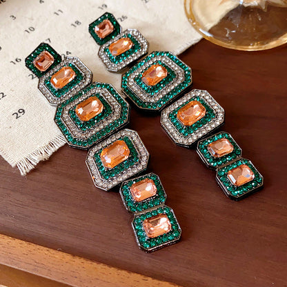 珍珠銀針圓形流蘇耳環