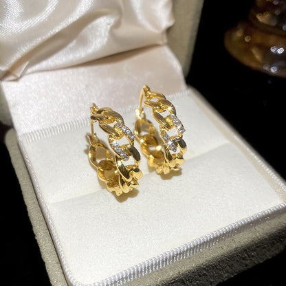 金色金屬簡約耳環－細節特寫41｜https://igowo.tw/