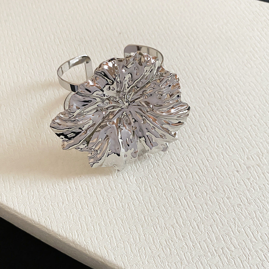 金屬花朵戒指套組－30#手鐲-金色款細節26｜https://igowo.tw/