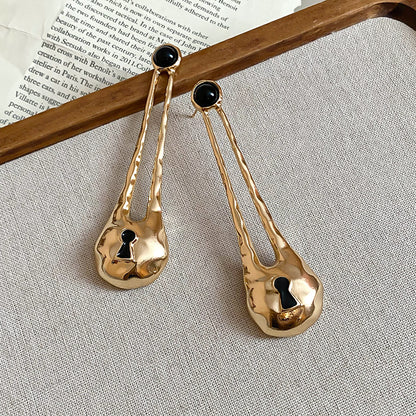 銀針不規則復古耳釘