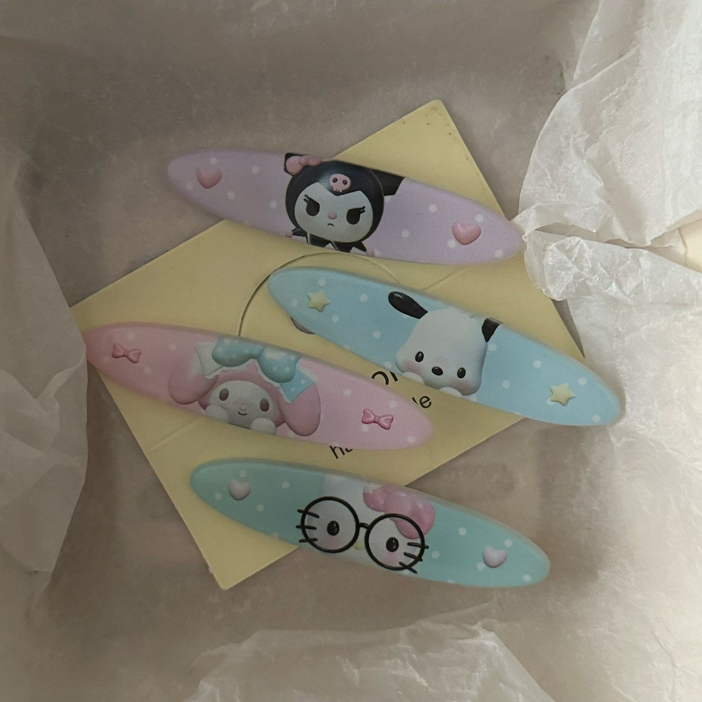 藍色貓咪橢圓髮夾－商品主圖｜https://igowo.tw/