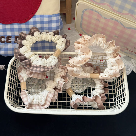 棕色簡約髮圈－商品主圖｜https://igowo.tw/