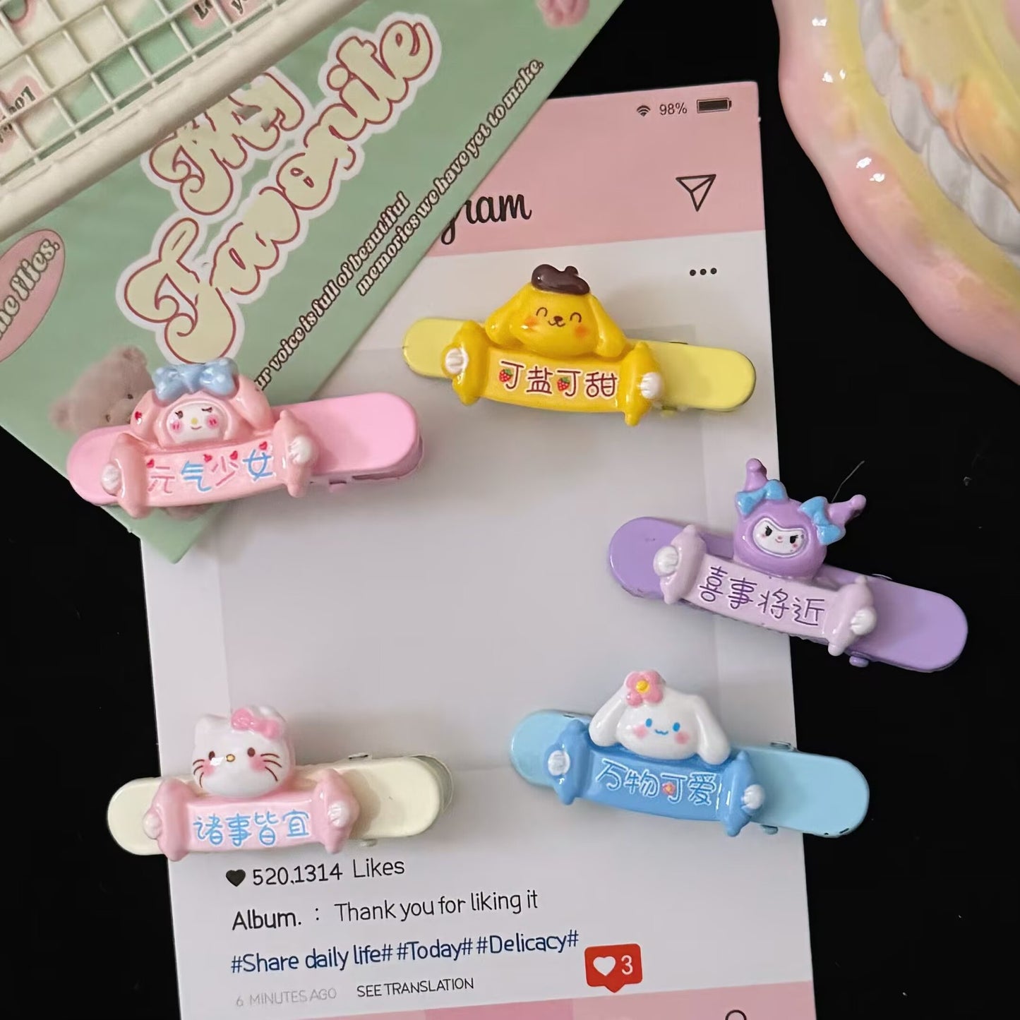 繽紛貓咪髮夾－商品主圖｜https://igowo.tw/