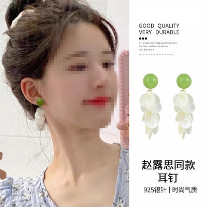 許我耀眼趙露思許妍同款豹紋圈圈耳環女款夸張大氣顯臉小耳圈耳飾