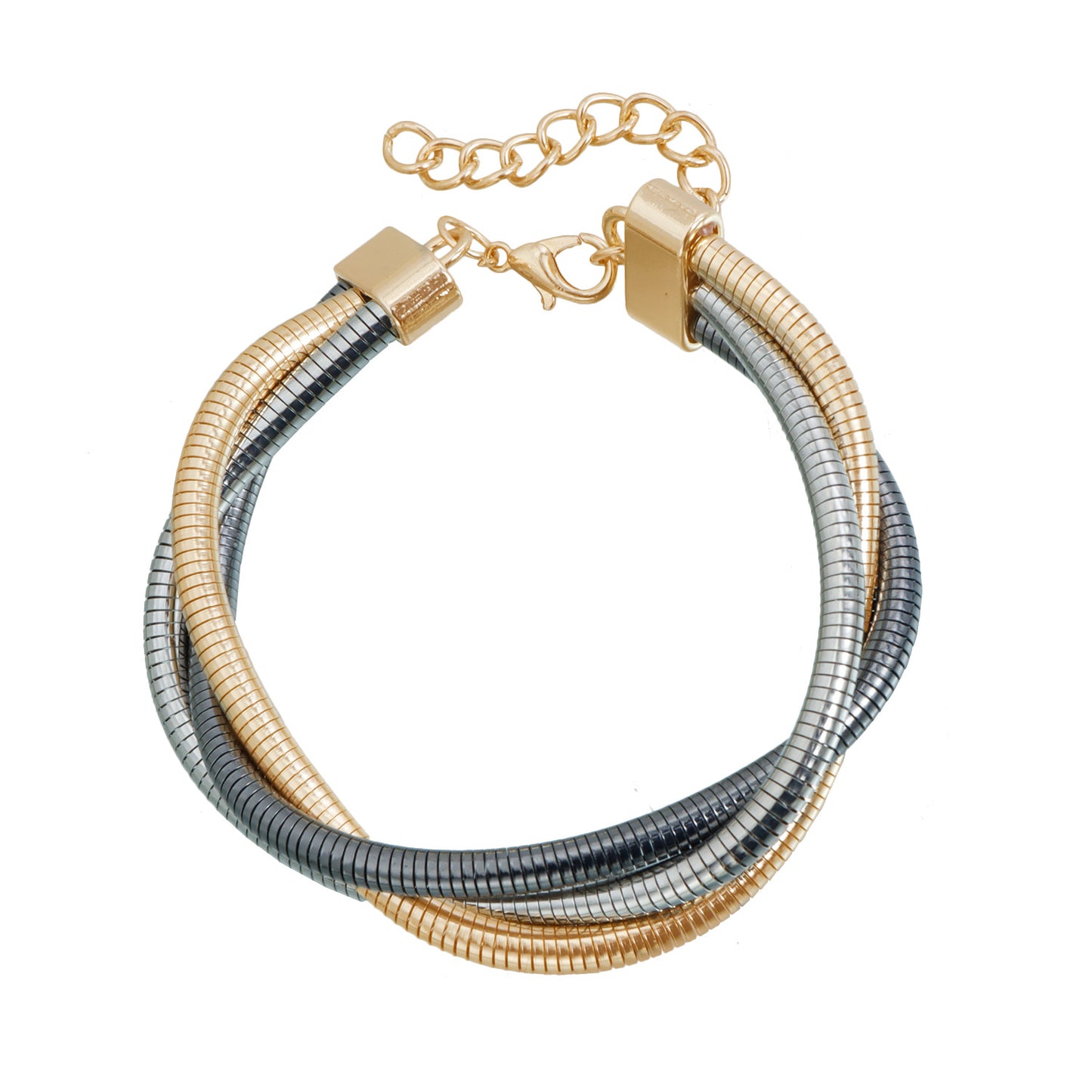 扭紋蛇骨多層簡約項鍊