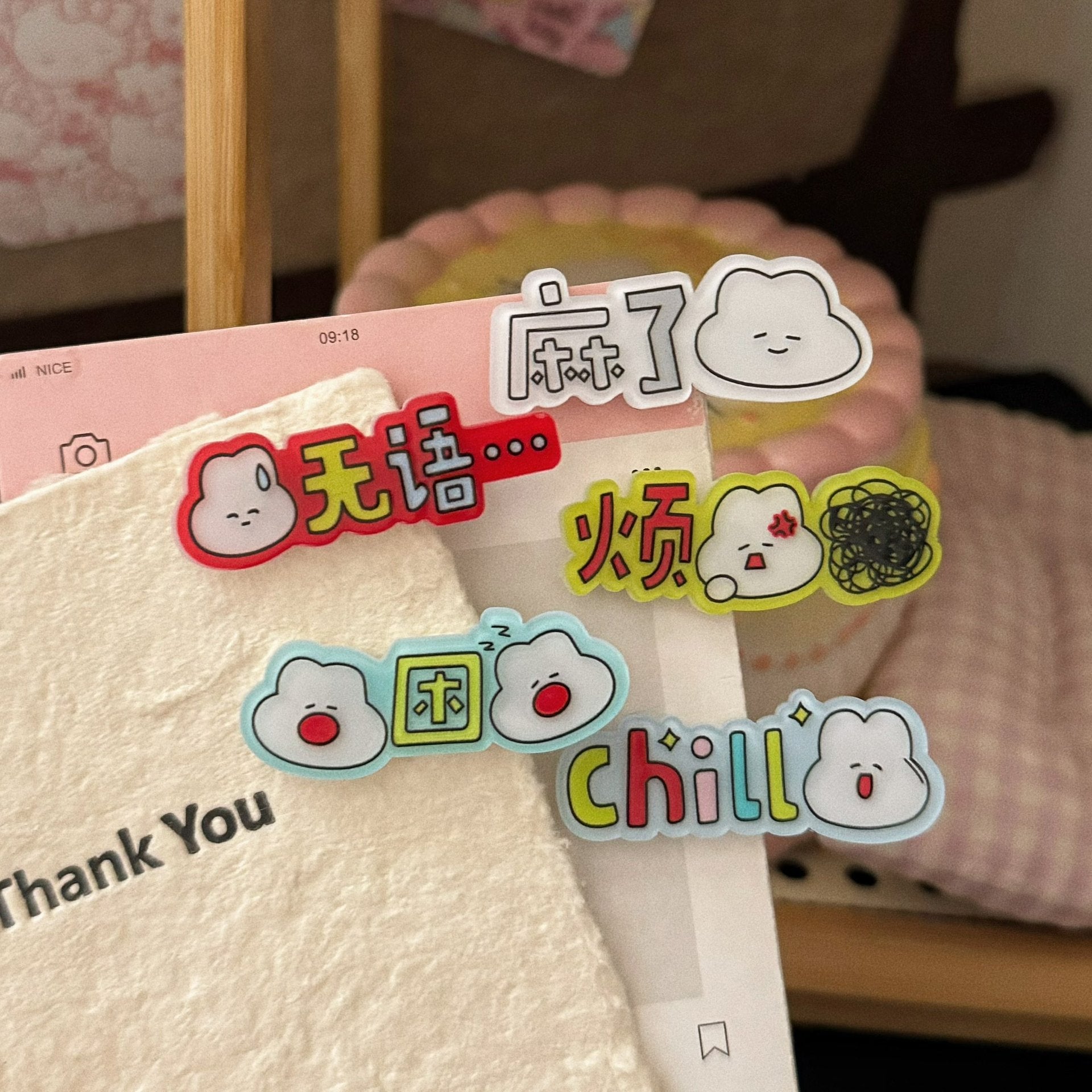 雲朵文字髮夾－商品主圖｜https://igowo.tw/
