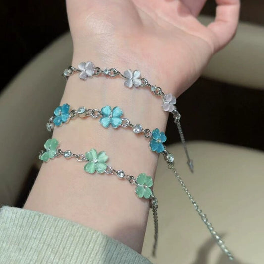 青野星愿~韓系花朵手鏈時尚甜美風精致手串輕奢高級感氣質手飾女