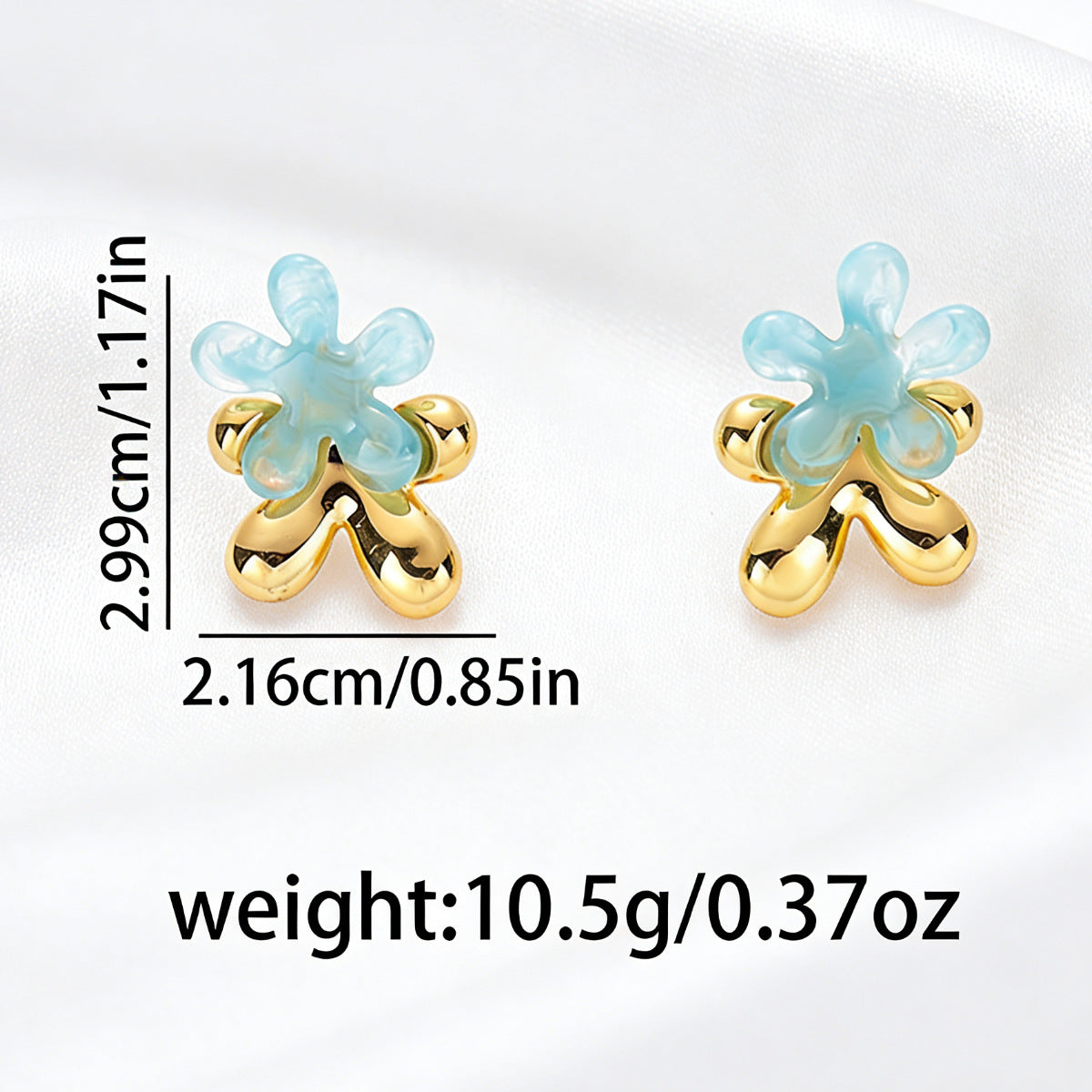 彩色花朵耳環－細節特寫2｜https://igowo.tw/