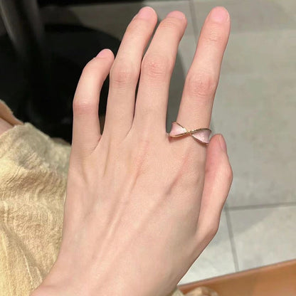 彩色琺瑯蝴蝶戒指