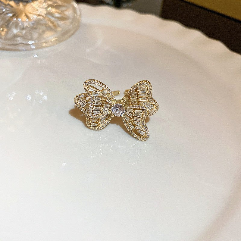 珍珠玫瑰可調式戒指