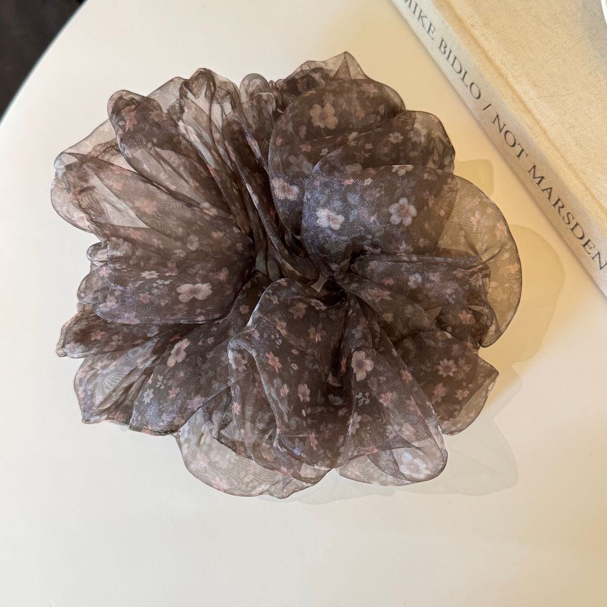 網紗大腸圈碎花髮圈－細節特寫4｜https://igowo.tw/