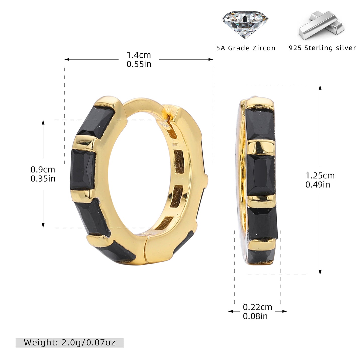 S925 新款耳環時尚多色方鋯圓形耳飾輕奢小眾高級感飾品